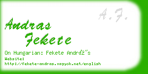 andras fekete business card